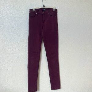 Gap Denim Pants True Skinny Purple size 27 Tall